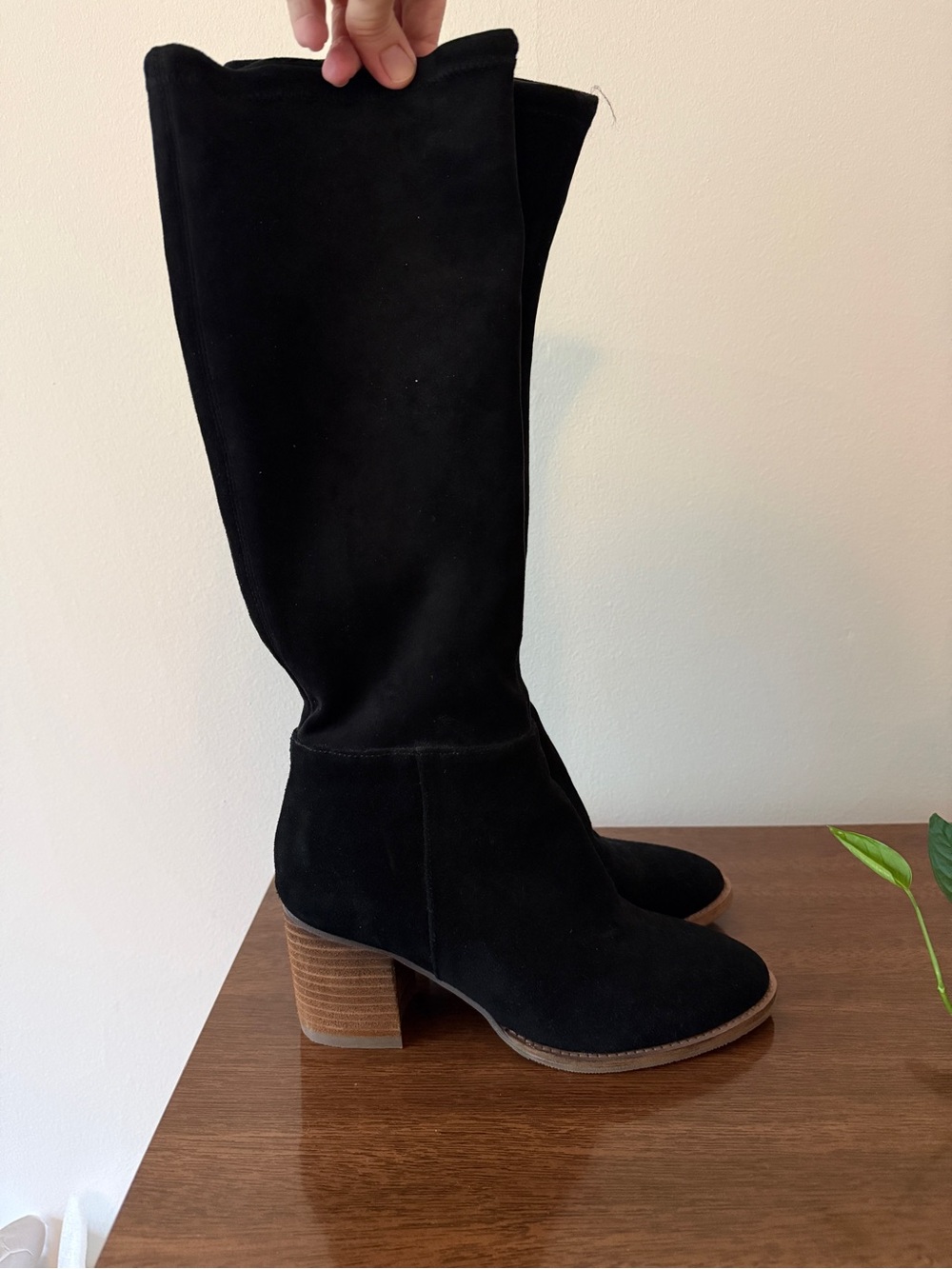 Blondo Black Suede Waterproof Heel Boots